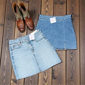American Eagle NWT Denim Jean Skirt Bundle Size 00
